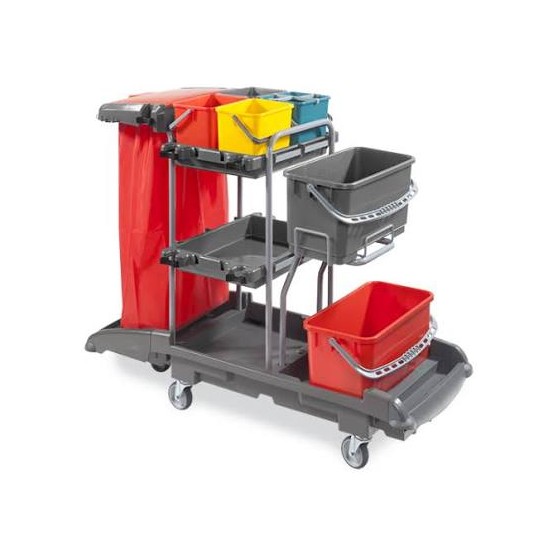 Chariot de ménage multi-seaux